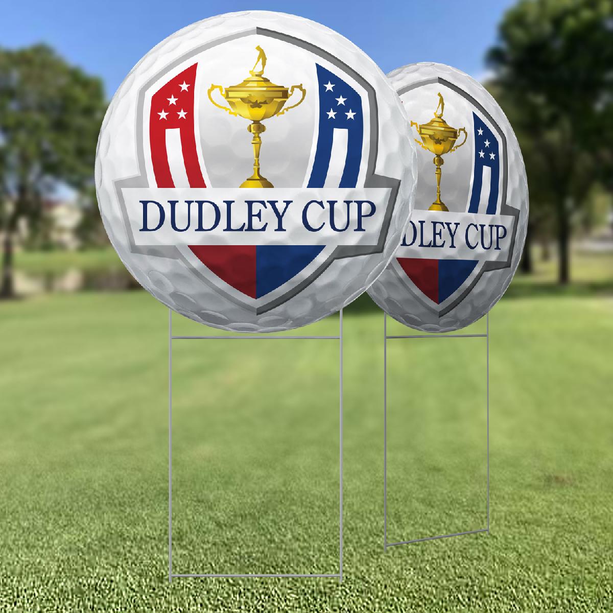 22" x 22" Corrugated Plastic Golf Ball Tee Sign Kit (Double-Sided)