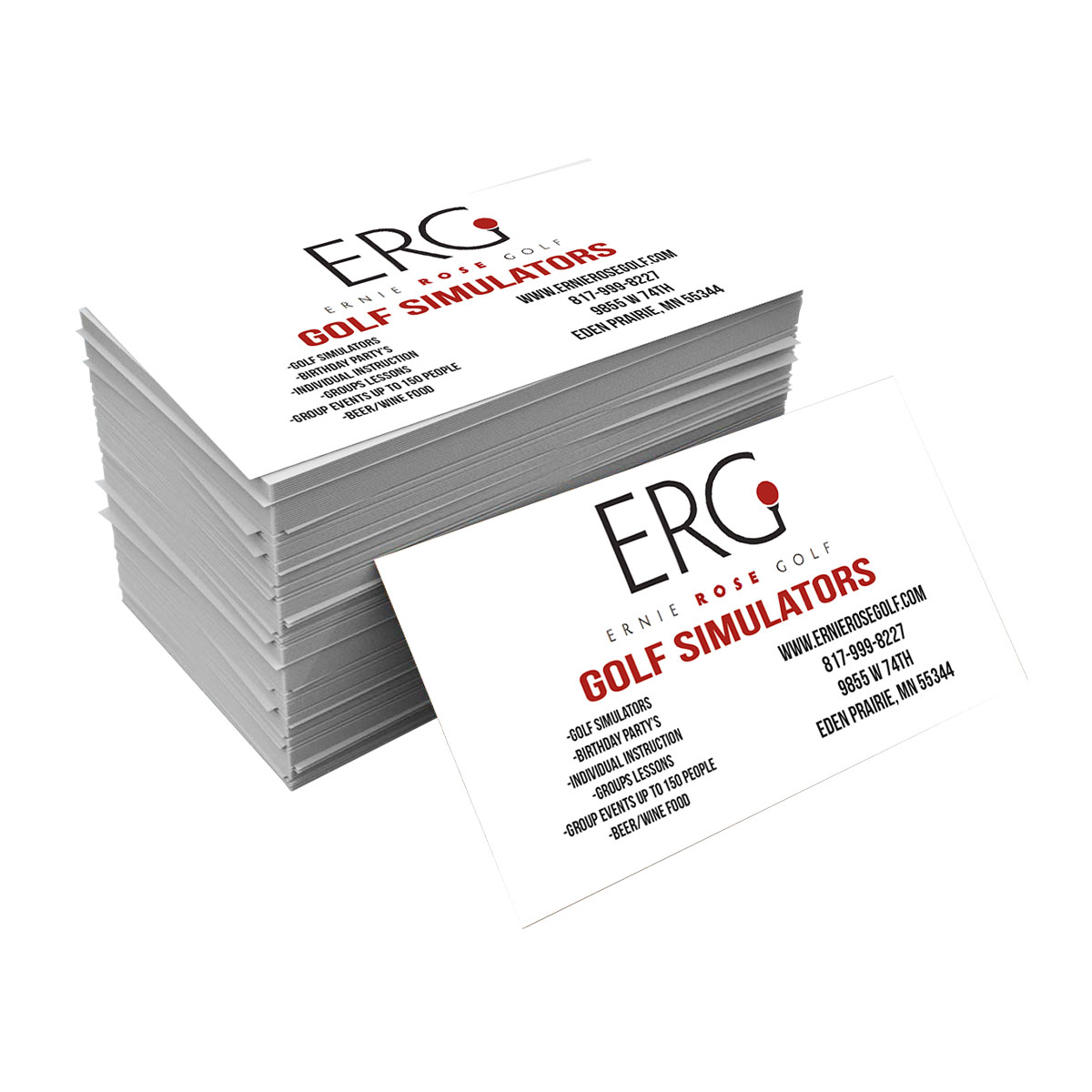 Business Cards - 14pt Full Color Front - Uncoated - Size 2" x 3.5" - Standard