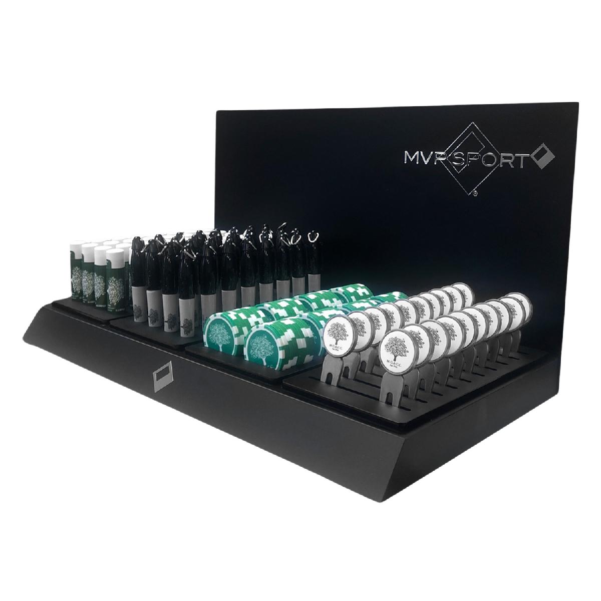 Golf Shop Counter Display - Package 9 - Printed Divot Tools, Sharpie Minis, Lip Balms, & Poker Chips