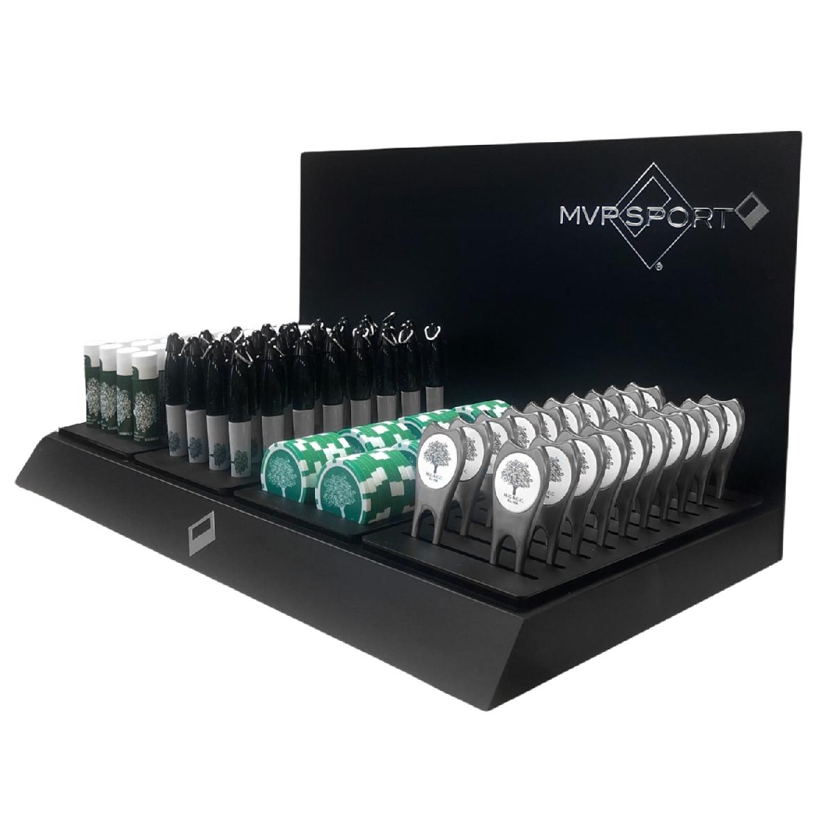 Golf Shop Counter Display - Package 5 - Printed Divot Tools, Sharpie Minis, Lip Balms, & Poker Chips