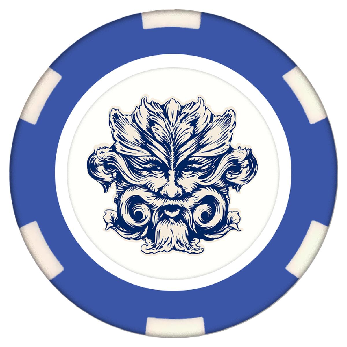 Poker Chip With Removable Ball Marker - Printed Logo