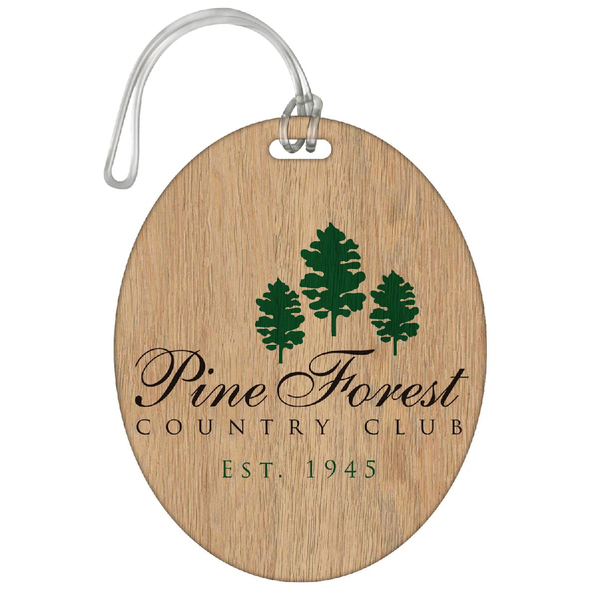 Wooden Bag Tag - 3.75" X 3" - 2 Sided Printing
