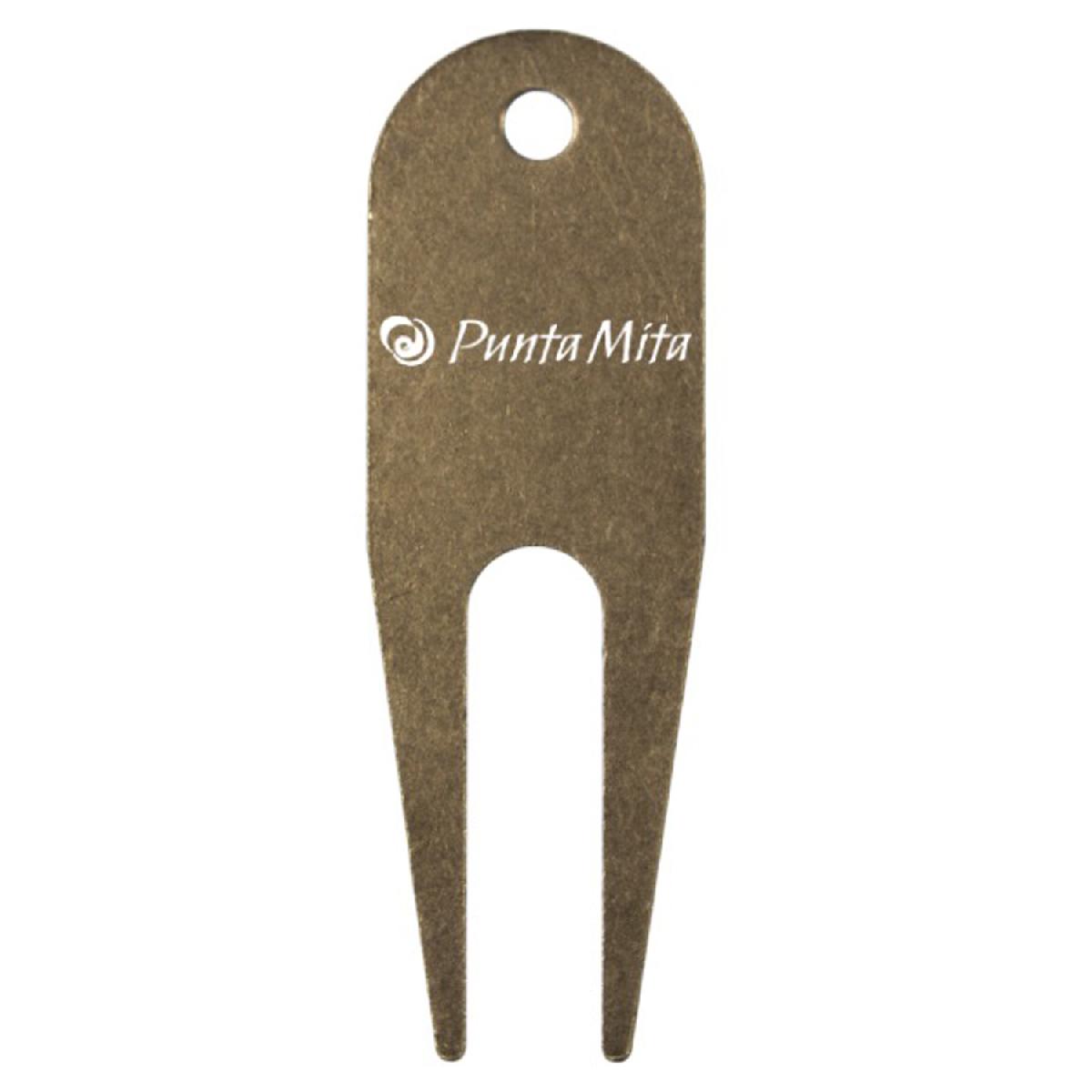 Classic Metal Divot Tool With Round Top - Printed Logo