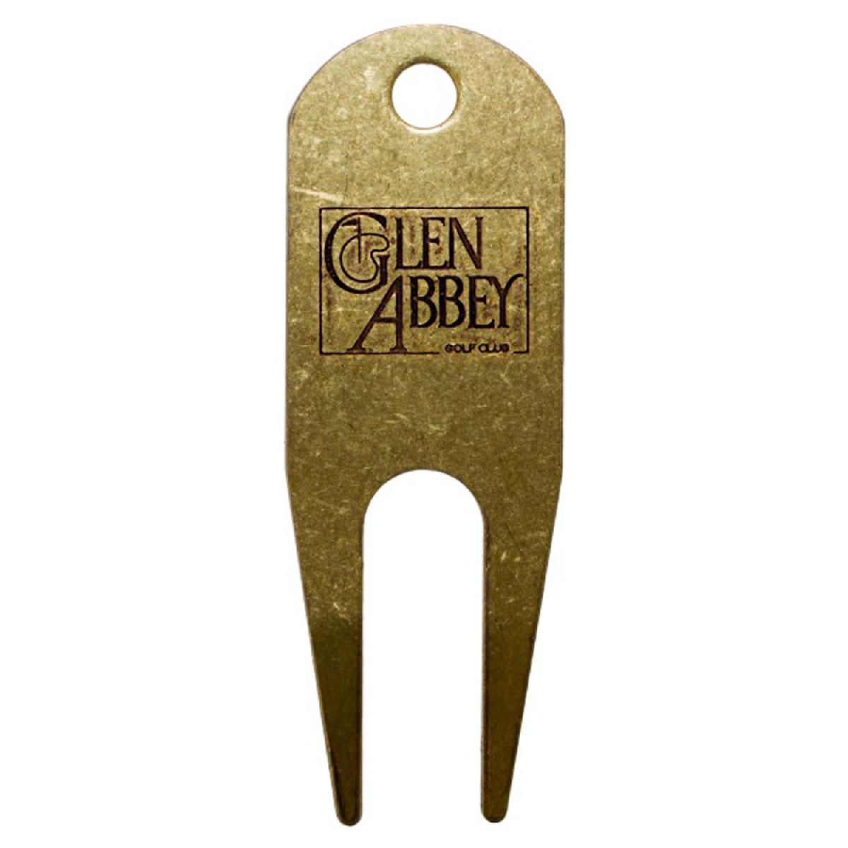 Mini Metal Divot Tool With Traditional Round Top - Die Struck Logo