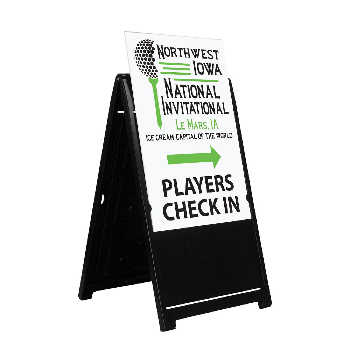 24"X36" Deluxe Black A-Frame Sign - Double Sided
