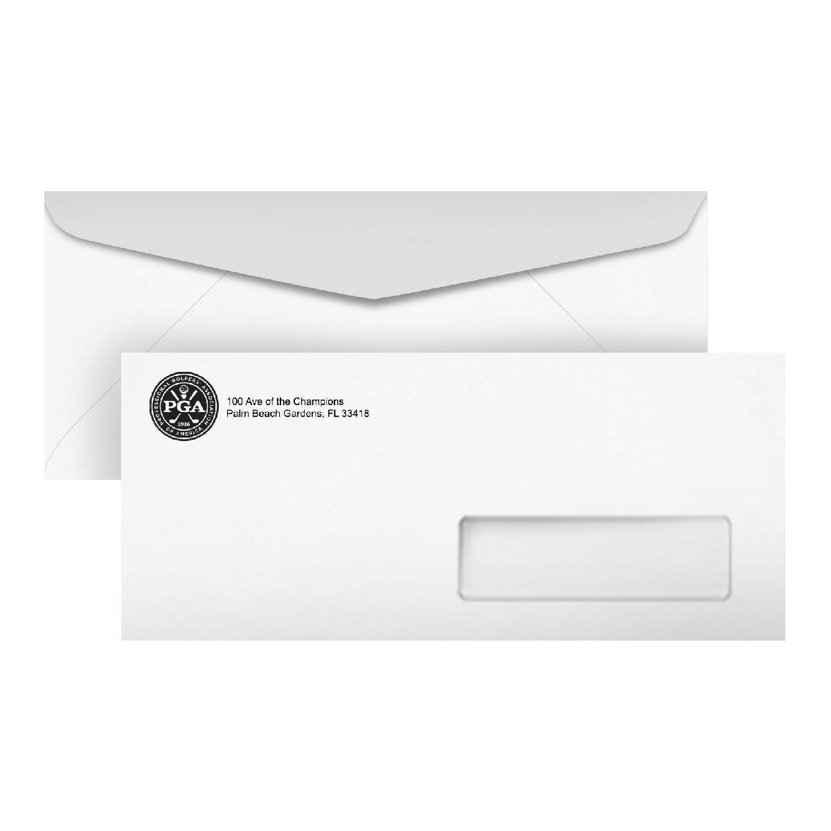 #10 Envelopes With Window - 1 Side Printing - Standard