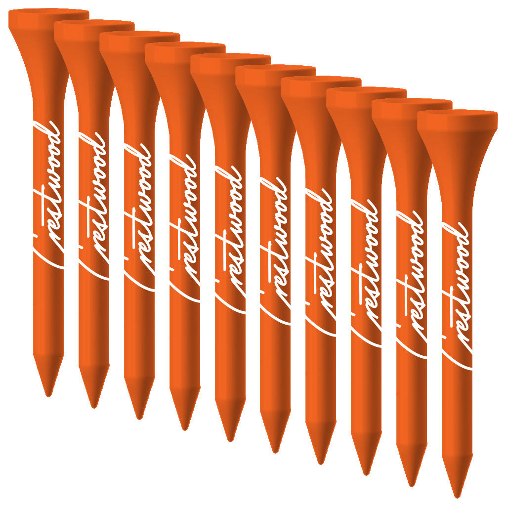 Packaged Plastic Golf Tees - 2.75" 2 Color Logo Imprint Shank Only. Various Colors
