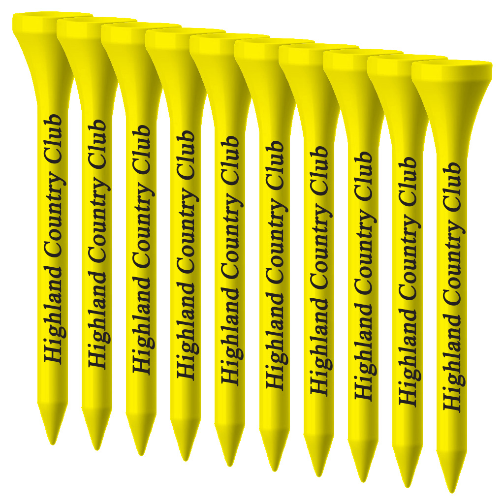 Packaged Plastic Golf Tees - 3.25" 2 Color Logo Imprint Shank Only. Various Colors 