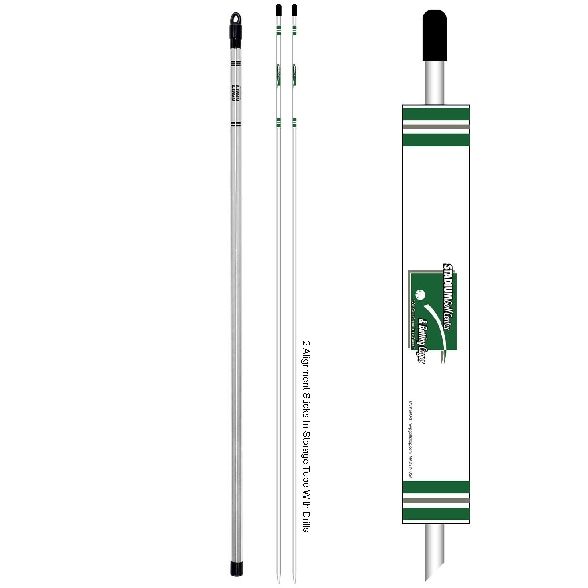 Golf Alignment Sticks - 2-Pack