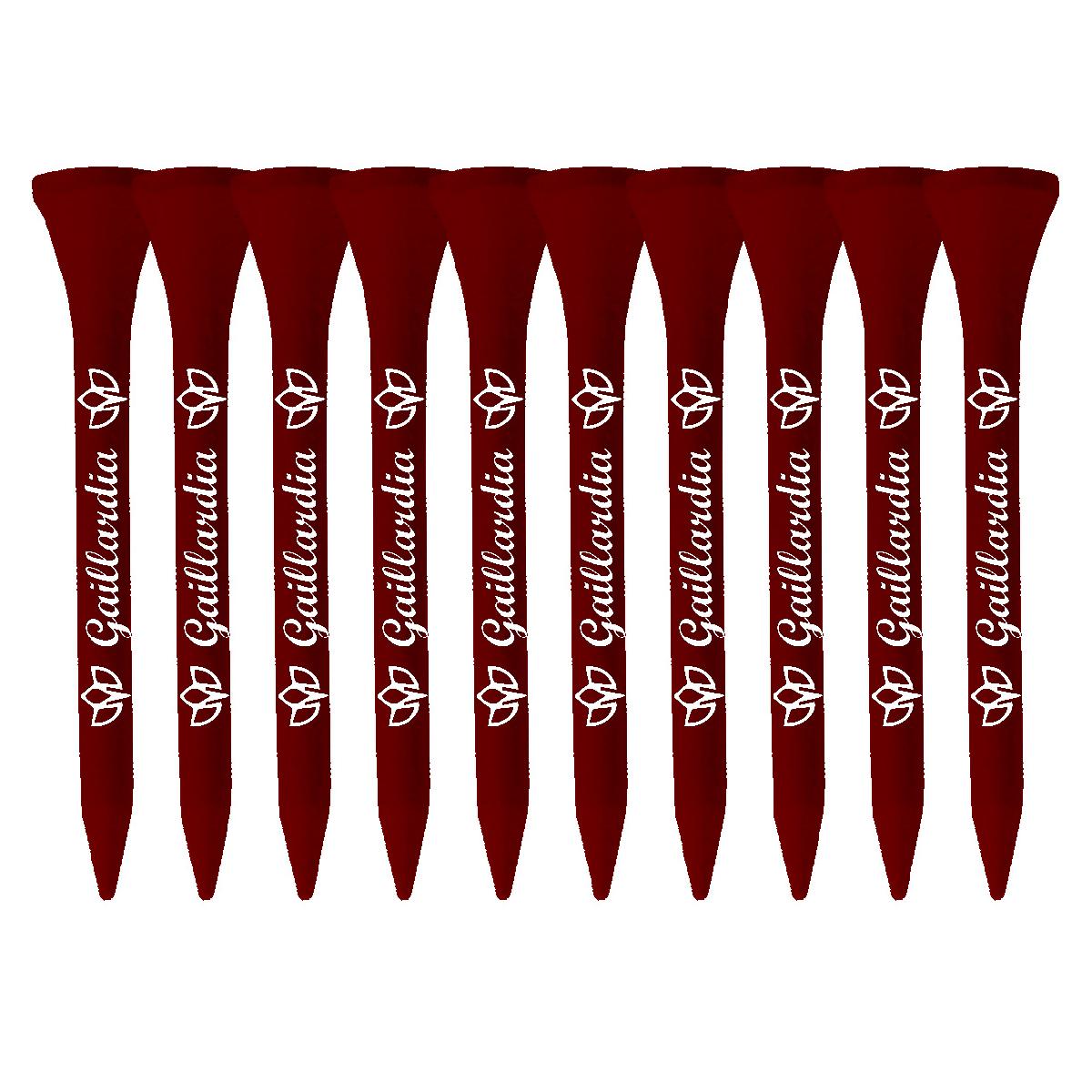 Packaged Wood Golf Tees - 2.75" 2 Color Logo Imprint Shank Only 