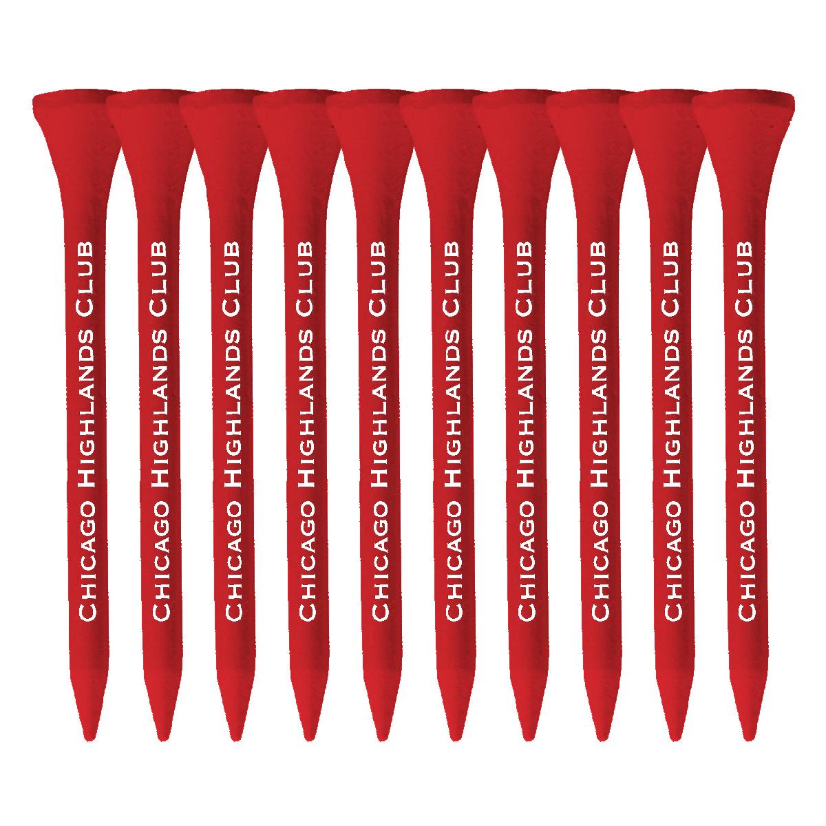 Packaged Wood Golf Tees - 3.25" 2 Color Logo Imprint Shank Only 